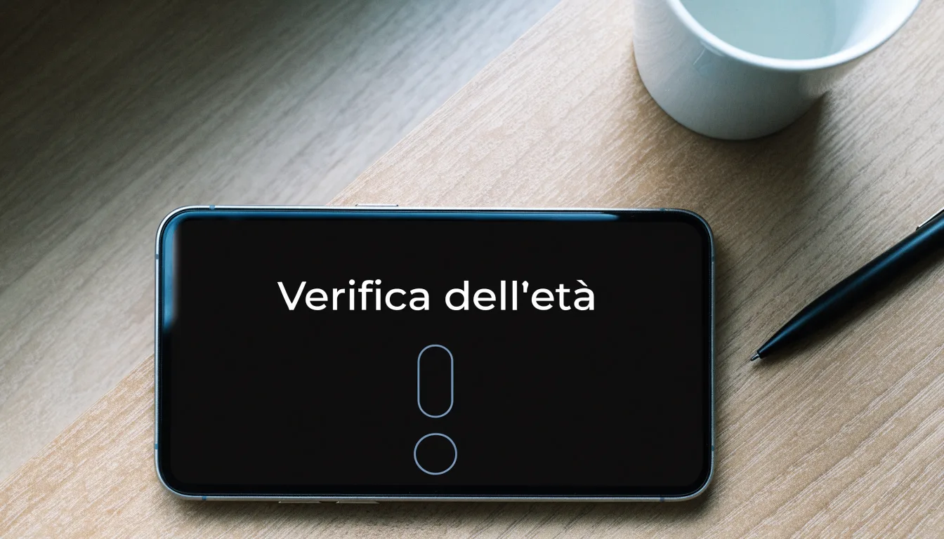 Un foglio di concessione in carta con un timbro rosso, appoggiato su una scrivania di legno accanto a una penna